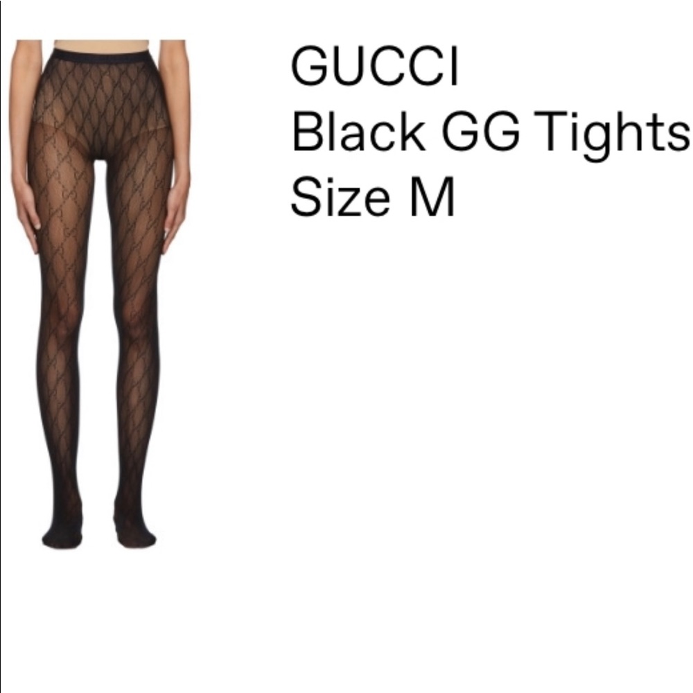 Brand New Black Interlocking Gucci tights